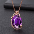 diamondstudded purple rhinestone pendant full diamond pendant necklace fashion jewelrypicture14